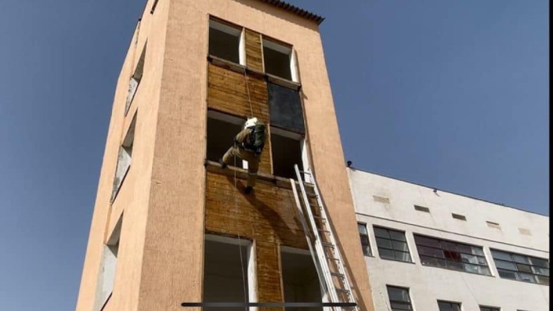 Шымкентте өрт сөндірушілер күш сынасты